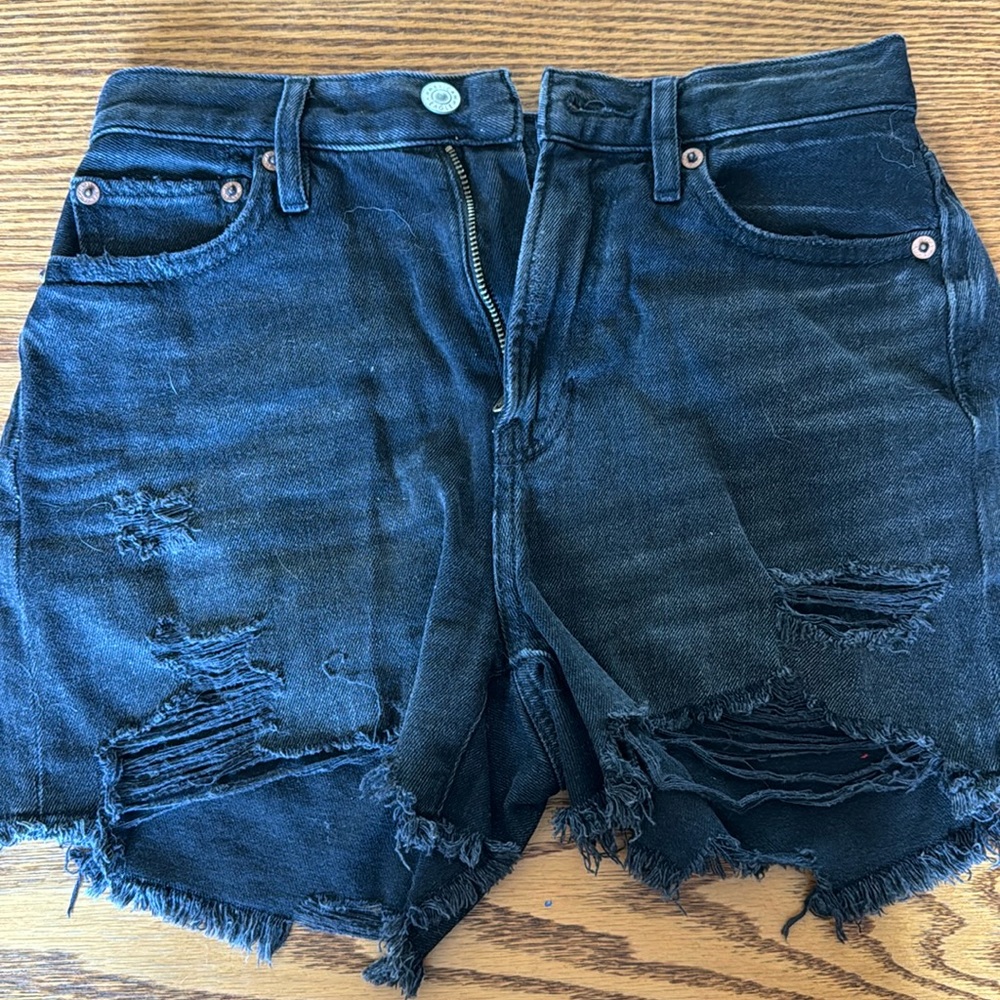 American eagle black jeans shorts